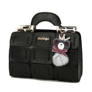 Black squares purse with Bear Charm